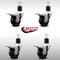 Service Caster 3'' SS Phenolic Swivel 1-7/8'' Expanding Stem Caster Set Total Lock Brake, 4PK SCC-SSEXTTL20S314-PHS-178-4 - alternate 4